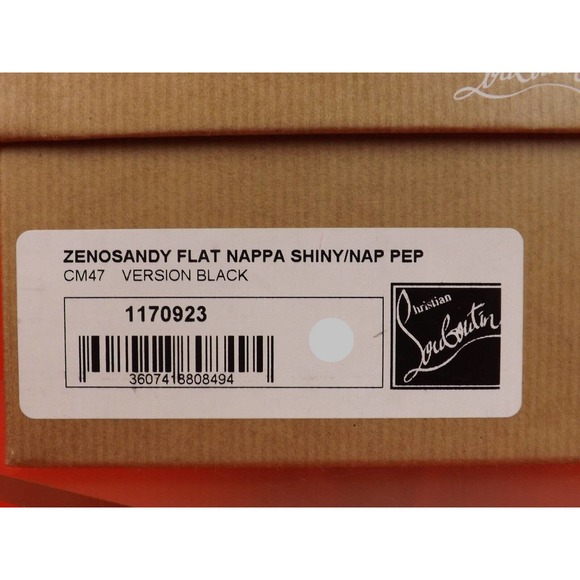 NIB LOUBOUTIN ZENOSANDY BLACK LEATHER CAGED BUCKLES FLATS GLADIATOR SANDALS 38.5 - Picture 12 of 12